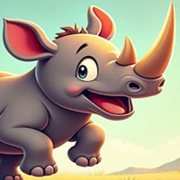 Free online html5 games - Baby Rhinoceros Escape Game game 