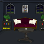 Free online html5 games - Dazzling Dark Living Room Escape game 