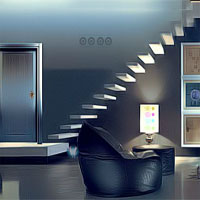 Free online html5 games - Modern Blue House Escape EscapeGamesZone game - WowEscape 