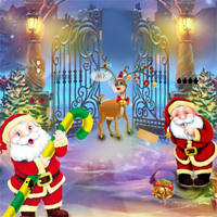 Free online html5 games - New Year Find The Deer Cage Key game 