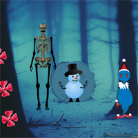 Free online html5 games - Big Christmas Creepy Forest Escape game 