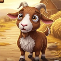 Free online html5 escape games - Farm House Brown Goat Escape