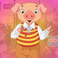 Free online html5 games - G4K Lovely Lady Pig Escape game 