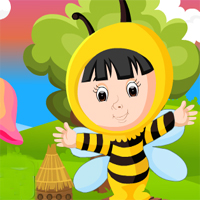 Free online html5 games - Games4King Cute Bee Girl Rescue game 