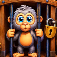Free online html5 games - Help the Trapped Baboon game 
