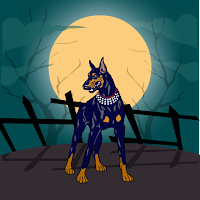 Free online html5 games - G2J Halloween Doberman Escape game 