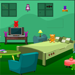 Free online html5 games - Escape From Green Bedroom game 