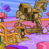Free online html5 games - Escape With Fantasy Trojan Horse game 