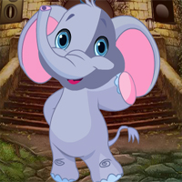 Free online html5 games - Dwarf Elephant Escape game 