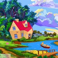 Free online html5 games - Cute Sheep Boat Escape game 