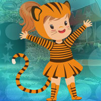 Free online html5 games - G4K Tiger Disguise Girl Escape  game 
