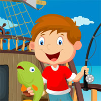 Free online html5 games - G4K Little Fisherman Rescue game 