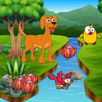 Free online html5 escape games - BIG Dog Attains The House