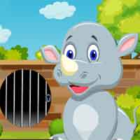 Free online html5 games - Games4King Cute Rhinoceros Rescue game 