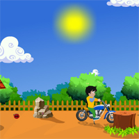 Free online html5 games - Cute Boy Motorcycle Escape 2 game - WowEscape 