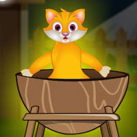 Free online html5 games - G2J Rescue the Yellow Cat from Cage game 