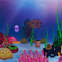 Free online html5 games - Underwater World Treasure Escape game 