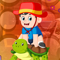 Free online html5 games - G4K Turtle And Little Boy Escape  game 