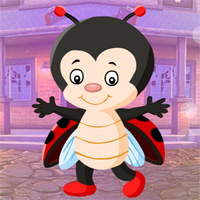 Free online html5 games - Games4King Little Beetle Girl Escape game 