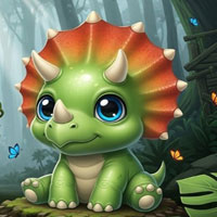 Free online html5 games - Little Dinosaur Escape Game game 