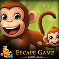 Free online html5 games - Monkey Mom and Cub Escape game 