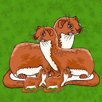 Free online html5 games - G2J Cute Weasel Family Escape game 