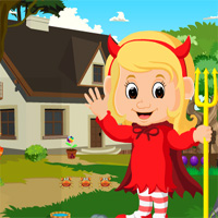 Free online html5 games - Cute Devil Baby Rescue Games4King game 