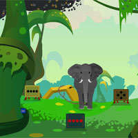 Free online html5 games - Jungle Elephant Escape game 