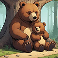 Free online html5 games - Playful Bear Cub Escape game 