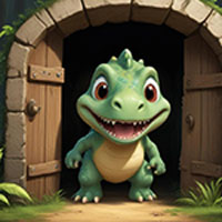 Free online html5 games -  Smiling Baby Dino Rescue game 