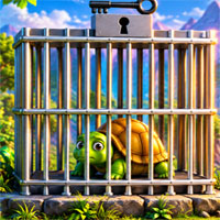 Free online html5 games - Help the Locked Tortoise Escape game 