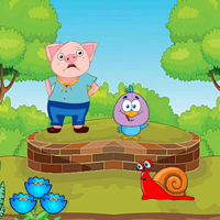 Free online html5 escape games -  Piglet Discovers His Beloved