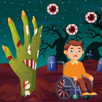 Free online html5 games - Scary Land Disabled  Boy Escape game 