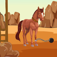 Free online html5 games - Help the Horse Caught in the Wasteland game 