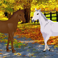 Free online html5 games - Games2rule Autumn Forest Horse Escape game 
