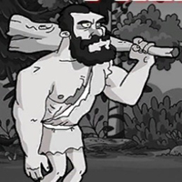 Free online html5 games - Black And White Prehistoric Man Escape game 