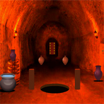 Free online html5 games - Red Cave Escape  game 