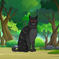 Free online html5 games - BEG Rescue Forest Black Cat game 