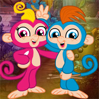 Free online html5 games - G4k Couple Monkey Rescue game 