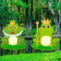 Free online html5 games - King Frog Forest Escape game 