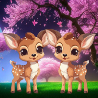 Free online html5 games - Cursed Twin Deer Escape game - WowEscape 