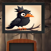 Free online html5 games - 8b Find Halloween Scary Raven game 
