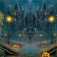 Free online html5 games - 8bGames Halloween Abandoned Palace Escape game 