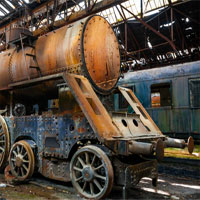 Free online html5 games - Abandoned Train Garage Escape game 