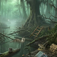 Free online html5 escape games - Haunted Swamp
