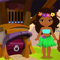 Free online html5 games - Games4King Cute Hawaiian Dancer Girl Rescue game 