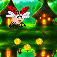 Free online html5 escape games - Ladybug Reach Flower Garden