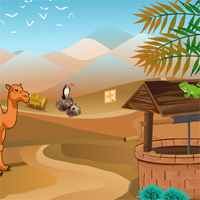 Free online html5 games - Smiley Desert Escape game 