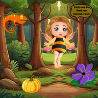 Free online html5 games -  Honeybee Queen Find Crown game 