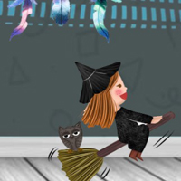 Free online html5 games - 8B Wizard Girl Adventure game 